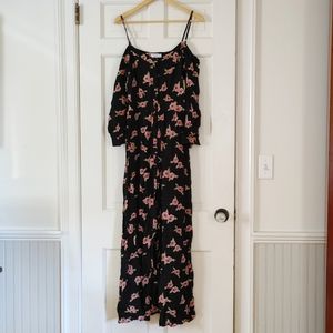NWT Flynn Skye LA Off Shoulder Strappy Floral Maxi Dress